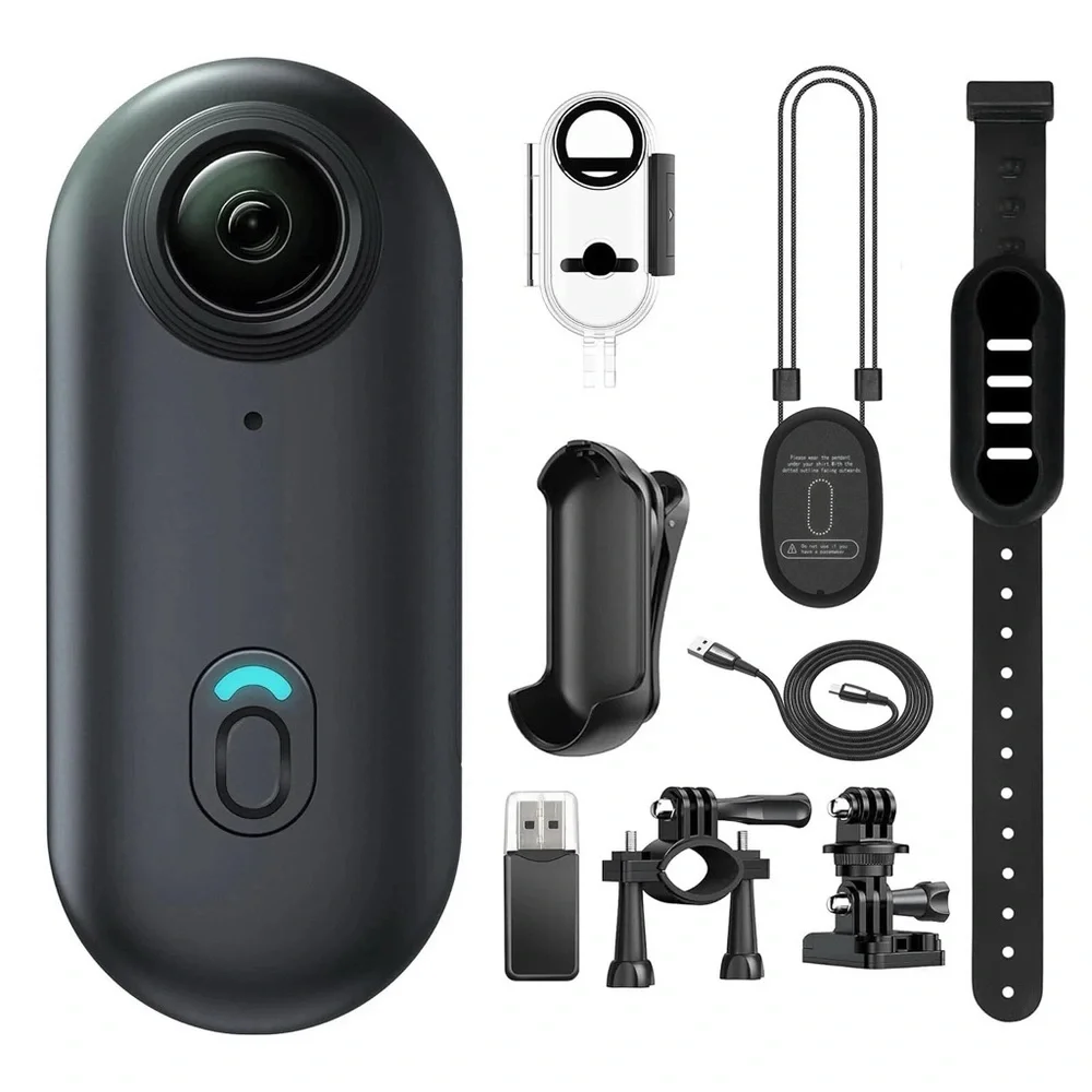 Black 360 Camera with Accessories
